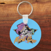 Mardi Gras Jester Skull Sleutelhanger (Voorkant)