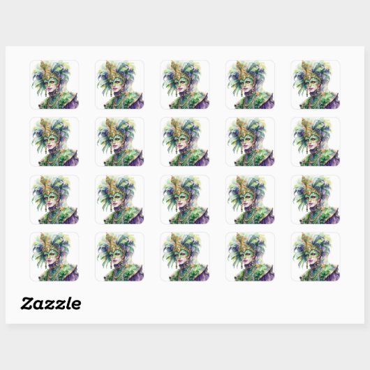 Mardi Gras Jester Sticker (Vel)