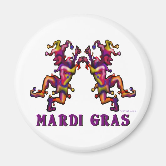Mardi Gras Jesters Magneet (Voorkant)