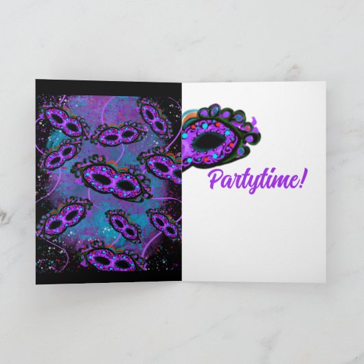 Mardi Gras Kaart (Binnen)