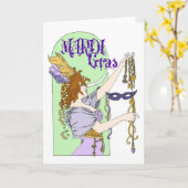 Mardi Gras Kaart (Gele Bloem)