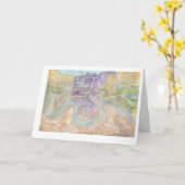 Mardi Gras kaart van NOLA (Gele Bloem)