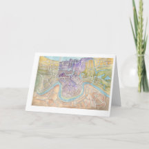 Mardi Gras kaart van NOLA