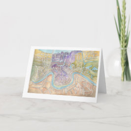 Mardi Gras kaart van NOLA