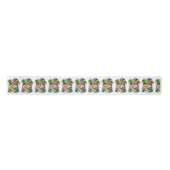 Mardi Gras-kabouter die King Cake eet Satijnen Lint (Voorkant)