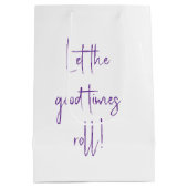 Mardi Gras-kabouter eet King Cake Medium Cadeauzakje (Achterkant)