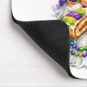 Mardi Gras-kabouter eet King Cake Muismat (Hoek)