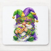 Mardi Gras-kabouter eet King Cake Muismat (Voorkant)