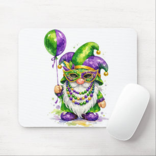 Mardi Gras-kabouter met feestballon Muismat