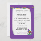 Mardi Gras-kabouter met King Cake Kaart (Achterkant)