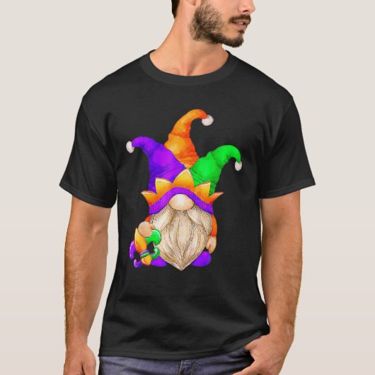 Mardi Gras-kabouters met masker Liefde Mardi Gras  T-shirt (Voorkant)