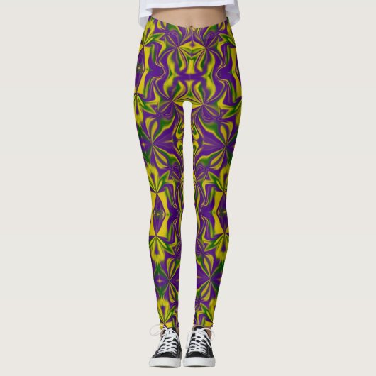 Mardi Gras Kaleidoscope Leggings (Voorkant)