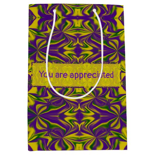 Mardi Gras Kaleidoscope Medium Cadeauzakje (Voorkant)