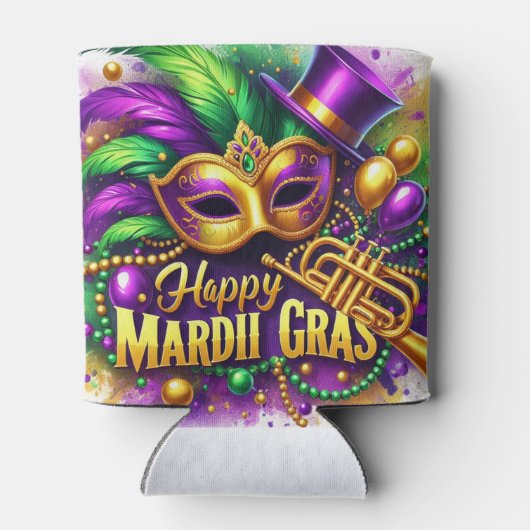 Mardi Gras kan decor Blikjeskoeler (Achterkant)