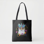 Mardi Gras Kat, Grappige Mardi Gras Tote Bag (Voorkant)