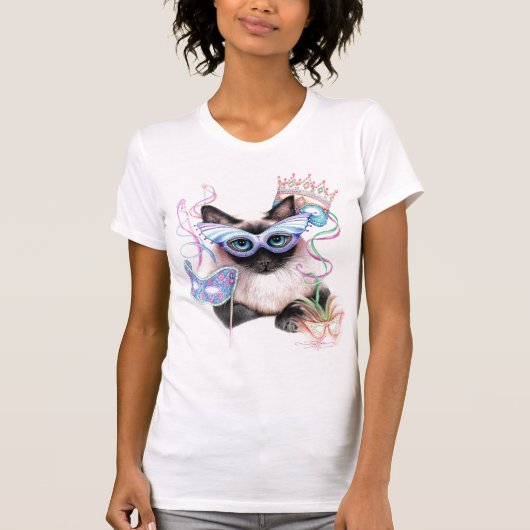 Mardi Gras Kat T-shirt (Voorkant)