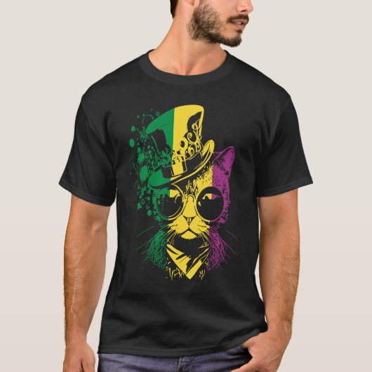 Mardi Gras Kat T-shirt (Voorkant)