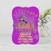 Mardi Gras Kat Uitnodiging (Staand voorkant)