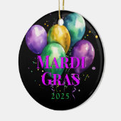 Mardi Gras  Keramisch Ornament (Links)