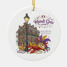 Mardi Gras Keramisch Ornament