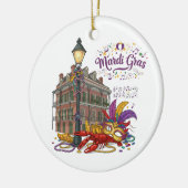 Mardi Gras Keramisch Ornament (Links)