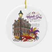 Mardi Gras Keramisch Ornament (Achterkant)