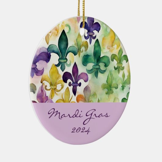 Mardi Gras Keramisch Ornament (Rechts)