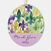 Mardi Gras Keramisch Ornament (Links)