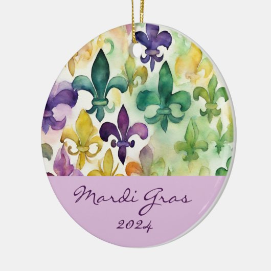 Mardi Gras Keramisch Ornament (Links)