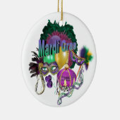 Mardi Gras Keramisch Ornament (Rechts)