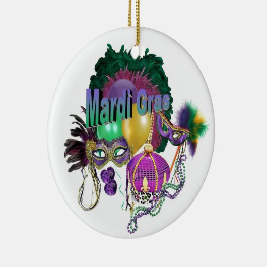 Mardi Gras Keramisch Ornament (Rechts)