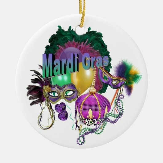 Mardi Gras Keramisch Ornament (Voorkant)