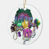 Mardi Gras Keramisch Ornament (Links)