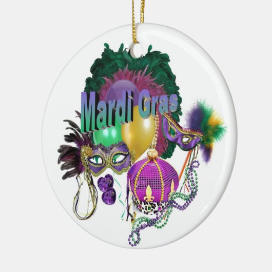 Mardi Gras Keramisch Ornament (Links)