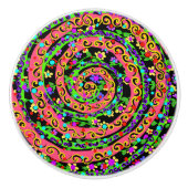 Mardi Gras Keramische Knop (Voorkant)