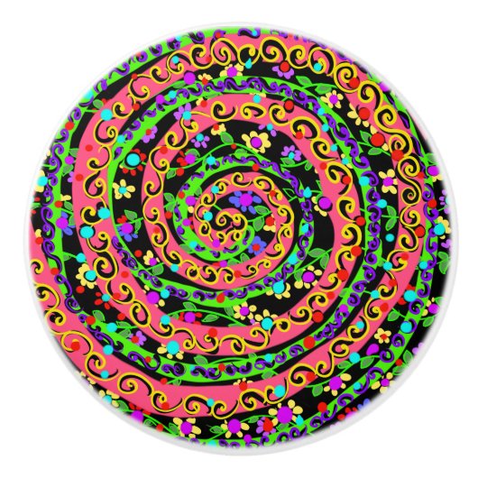 Mardi Gras Keramische Knop (Voorkant)