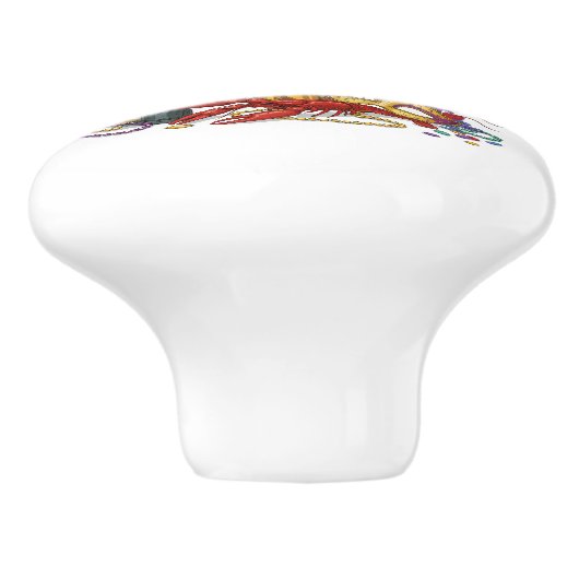 Mardi Gras Keramische Knop (Zijkant)