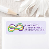 Mardi Gras Ketting Beads Bourbon Street NOLA Etiket (Insitu)