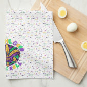 Mardi gras keukenhanddoeken (Quarter Fold)