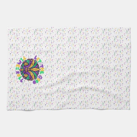 Mardi gras keukenhanddoeken (Horizontaal)