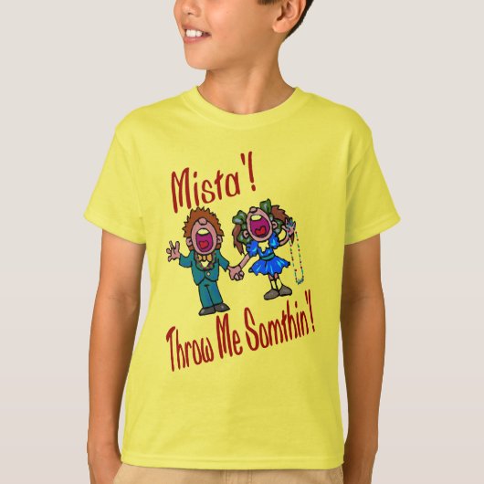 Mardi Gras, Kinderen en kralen T-Shirt (Voorkant)