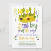 Mardi Gras King Baby shower Uitnodiging (Voorkant)