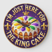 Mardi Gras King Cake Celebration Grote Klok (Voorkant)