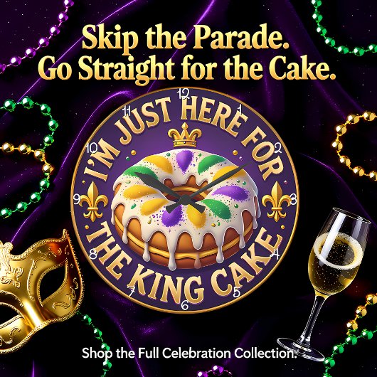 Mardi Gras King Cake Celebration Grote Klok