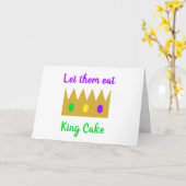 Mardi Gras King Cake Crown Laissez Les Bons Temps Kaart (Gele Bloem)