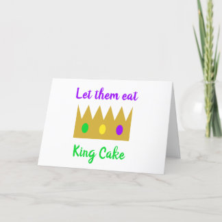 Mardi Gras King Cake Crown Laissez Les Bons Temps Kaart