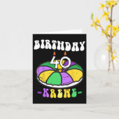 Mardi Gras King Cake Kaart (Gele Bloem)