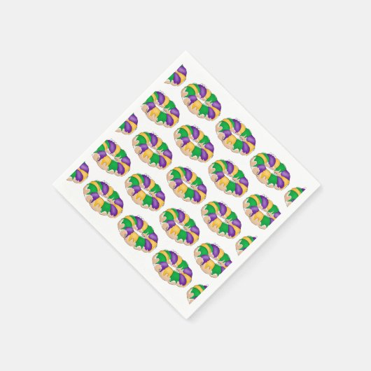 Mardi Gras King Cake Servet (Hoek)