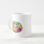 Mardi Gras King Cake with Plastic Baby Holiday Mug Koffiemok (Voorkant links)