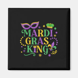 Mardi Gras King Fun Parade Mardi Gras Carnival Cos Magneet